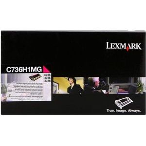 Lexmark C736H1MG bíborvörös (magenta) eredeti toner kép
