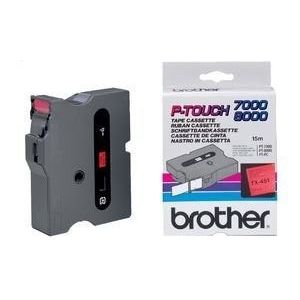 Brother TX-233, 12mm x 15m, kék nyomtatás / fehér alapon, eredeti szalag kép