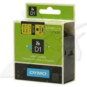 Dymo D1 53718, S0720980, 24 mm x 7 m, fekete nyomtatás / sárga alapon, eredeti szalag kép