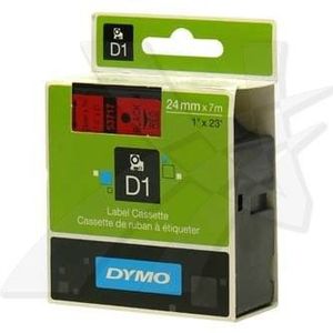 Dymo D1 53717, S0720970, 24mm x 7m fekete nyomtatás / piros alapon, eredeti szalag kép