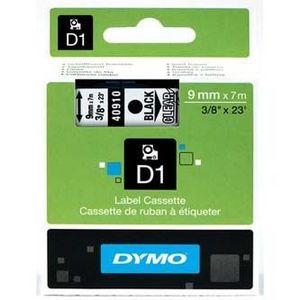 Dymo D1 40910, S0720670, 9mm x 7m, fekete nyomtatás / átlátszó alapon, eredeti szalag kép