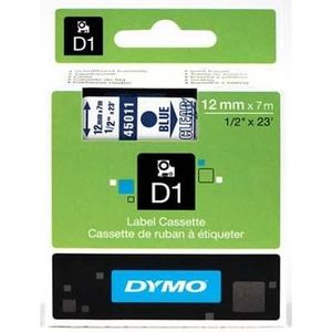 Dymo D1 45011, S0720510, 12mm x 7m kék nyomtatás / átlátszó alapon, eredeti szalag kép