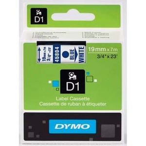 Dymo D1 45804, S0720840, 19mm x 7m, kék nyomtatás / fehér alapon, eredeti szalag kép