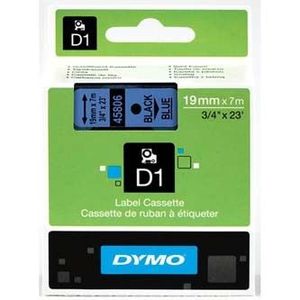 Dymo D1 45806, S0720860, 19mm x 7m, fekete nyomtatás / kék alapon, eredeti szalag kép