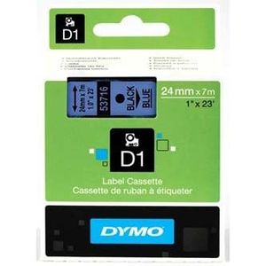Dymo D1 53716, S0720960, 24mm x 7m fekete nyomtatás / kék alapon, eredeti szalag kép
