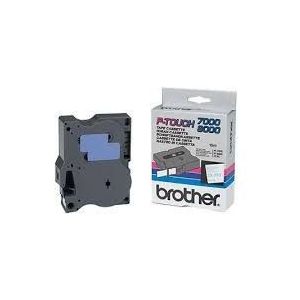 Brother TX-253, 24mm x 8m, kék nyomtatás / fehér alapon, eredeti szalag kép
