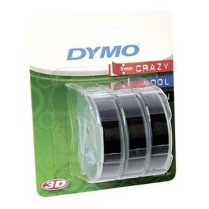 Dymo S0847730, 9mm x 3m fehér nyomtatás / fekete alapon, 3db, eredeti szalag kép