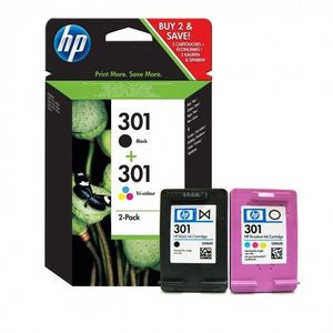 HP 301 N9J72AE fekete (black) + színes (black/color) eredeti tintapatron kép