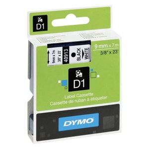 Dymo D1 Dymo 40913, S0720680 / 41913, 9 mm x 7 m, fekete nyomtatás / fehér alapon, eredeti szalag kép