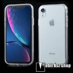 Műanyag védő tok / hátlap - szilikon szegély, előlap és hátlap védő is! - ÁTLÁTSZÓ - APPLE iPhone Xr kép