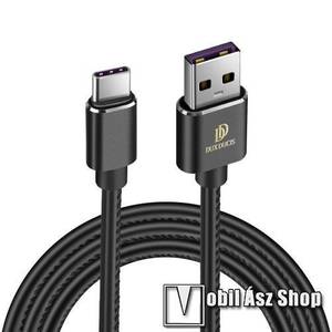 DUX DUCIS adatátviteli kábel / USB töltő - USB 3.1 Type C, 1m, 5A supercharge töltőáram átvitelre képes! - FEKETE - GYÁRI kép