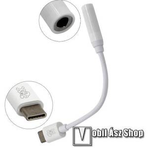 HAT PRINCE USB Type-C / 3, 5mm Jack audio adapter kábel - FEHÉR kép