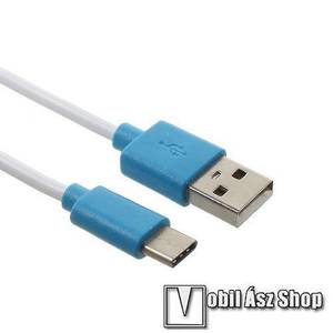 PINZUN 2A adatatátviteli kábel / USB töltő - USB / USB Type-C, 1m - KÉK kép