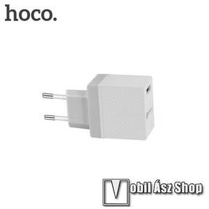 HOCO C23 hálózati töltő USB aljzattal - Quick 3.0 DC 3.6-6.5V/3A, 6.6-9V/2A, 9.1-12V/1.5A - FEHÉR - GYÁRI kép