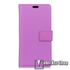 Wallet notesz / flip tok - LILA - oldalra nyíló, rejtett mágneses, álló, asztali tartó funkció, bankkártya tartó, szilikon belső - SAMSUNG SM-G965 Galaxy S9+ kép