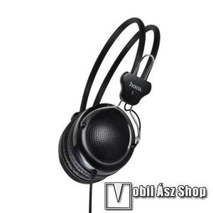 HOCO W5 sztereó fejhallgató / headset - FEKETE - 3, 5mm Jack, mikrofon, felvevõ gomb, 1, 2m hosszú vezeték - GYÁRI kép