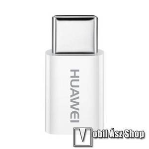 HUAWEI AP52 adapter microUSB 2.0-át USB 3.1 Type C-re alakítja - támogatott az adatátvitel és a Fast Charge - FEHÉR - GYÁRI kép