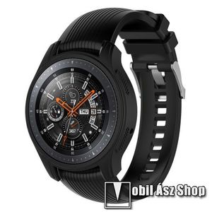 Okosóra szilikontok - FEKETE - SAMSUNG Galaxy Watch 46mm / SAMSUNG Gear S3 Frontier kép