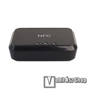 Hordozható bluetooth zene vevőegység - v4.1, NFC, USB töltőporttal - FEKETE kép