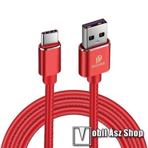 DUX DUCIS adatátviteli kábel / USB töltő - USB 3.1 Type C, 1m, 5A supercharge töltőáram átvitelre képes! - PIROS - GYÁRI kép