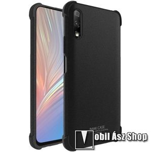 IMAK Silky szilikon védő tok / hátlap - MATT FEKETE - ERŐS VÉDELEM! - képernyővédő fóliával! - HUAWEI P smart Pro (2019) / HUAWEI Y9s / Honor 9X (For China market) / Honor 9X Pro (For China) - GYÁRI kép