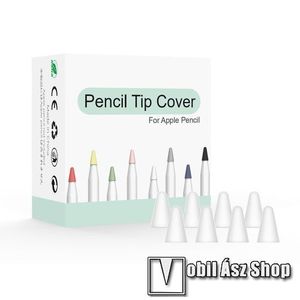 Apple Pencil / Apple Pencil (2nd Generation) érintő ceruzahegy védőtok, 1mm vastag, 1db - FEHÉR kép