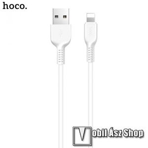 HOCO X20 adatátviteli kábel / USB töltő (lightning 8 pin, 1m, törésgátló, gyorstöltés támogatás) FEHÉR - X20_LIGHT_1M_W - GYÁRI kép