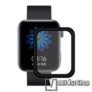 HAT PRINCE okosóra képernyővédő fólia - 1db, 3D Curved, A teljes képernyőt védi - FEKETE - Xiaomi Mi Watch (For China Market) - GYÁRI kép
