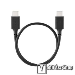 MOMAX 3A Adatátviteli kábel / USB töltő - USB 3.1 Type C / Type C csatlakozás, 30cm hosszú - FEKETE - GYÁRI kép