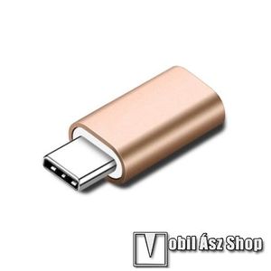 Adapter Lightning-ot USB 3.1 Type C-re alakítja át - Adatátvitelre és töltésre képes, zenehallgatásra nem! - ARANY kép
