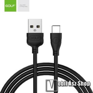 GOLF 2A adatátviteli kábel / USB töltő - USB 3.1 Type C / USB csatlakozás, 1m - FEKETE - GC-63t - GYÁRI kép