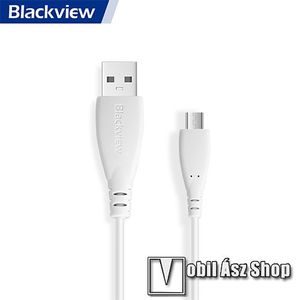 BLACKVIEW adatátviteli kábel / USB töltő - USB / micro USB, 1m - FEHÉR - GYÁRI kép