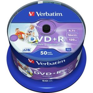 Verbatim DVD + R 16x nyomtatható 50ks cakebox kép
