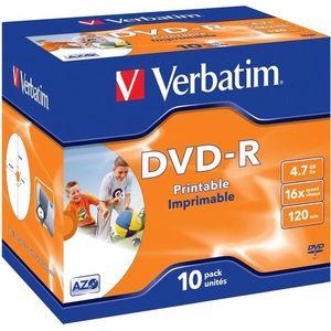 Verbatim DVD-R 16x, Printable 10db dobozonként kép