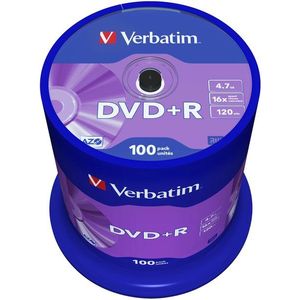 Verbatim DVD +R 4, 7 GB 16x sebesség, 100db-os cakebox kiszerelés kép
