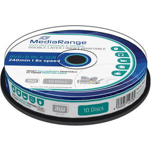 MediaRange DVD+R Dual Layer Printable 10db cakebox kép