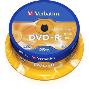 Verbatim DVD-R 4, 7 GB, 16x, 25 db-os cakebox kép