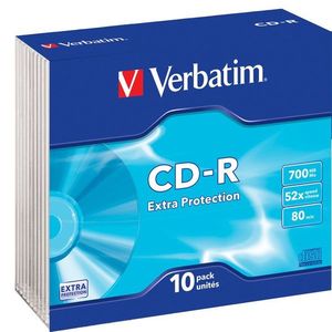 VERBATIM CD-R 80 52x EXTRA slim 10db kép