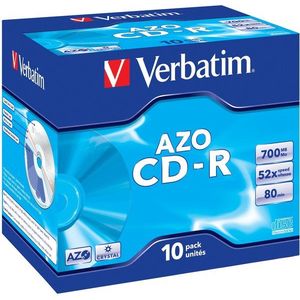 Verbatim CD-R AZO Crystal DataLifePlus 52x, 10 db egy dobozban kép