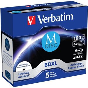 VERBATIM M-DISC BDXL 100GB PRINT. 5db/cs Jewel Case kép