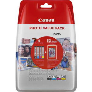 Canon CLI-571 multipack + fotópapír PP-201 kép