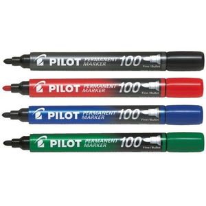 PILOT Permanent Marker 100 1mm - 4 színű szett kép