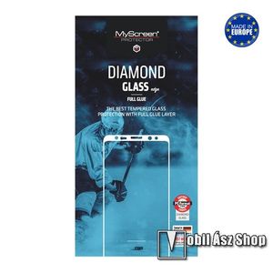 MYSCREEN DIAMOND GLASS EDGE előlap védő karcálló edzett üveg - FEKETE - 9H, 0.33 mm, 2.5D, A teljes felületén tapad! - A TELJES KIJELZŐT VÉDI! - Xiaomi Redmi Note 8 Pro - GYÁRI kép