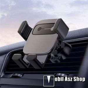 BASEUS Gravity Cube univerzális autós / gépkocsi tartó - FEKETE - szellőzőrácsra rögzíthető, 4, 7-6, 6"-os készülékekhez - GYÁRI kép