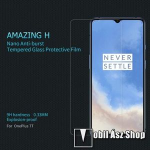 NILLKIN Amazing H előlap védő karcálló edzett üveg - 0.33mm, 9H, A képernyő sík részét védi - OnePlus 7T - GYÁRI kép