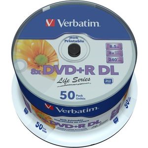 VERBATIM DVD+R DL 8.5GB, 8x, printable, spindle 50 db kép