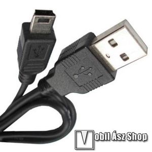 Adatátviteli kábel / USB töltő - miniUSB, 75cm hosszú - FEKETE kép