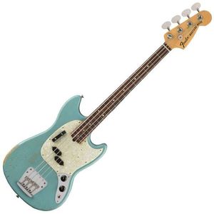 Fender JMJ Mustang Bass RW Faded Daphne Blue kép