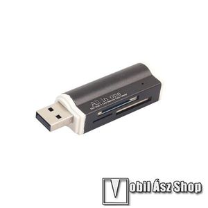 Multifunkciós adapter USB 2.0 microSD / M2 / SD / MMC/ SDHC / DC / T-Flash memória kártya olvasó, maximum 32GB-os kártyát támogat! - FEKETE kép