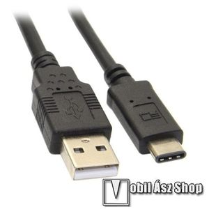 Adatatátviteli kábel / USB töltő - USB / USB Type-C, 5m hosszú, 2A - FEKETE kép